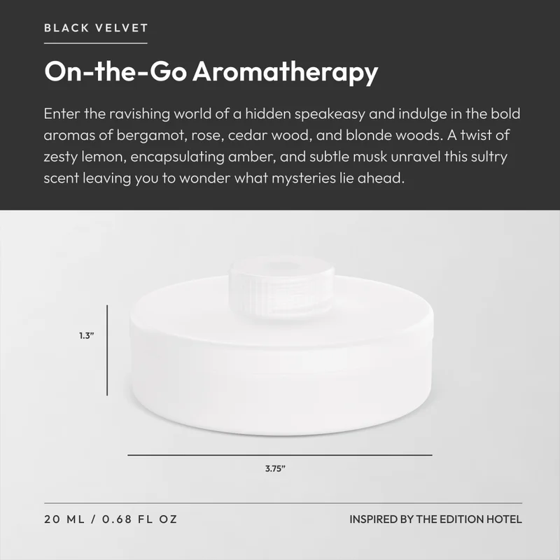 Aroma360  Smart Car Diffuser Oil - Black Velvet - Air Freshener Cartridge - Smokey Black Tea, Rose & Amber - Essential Oils - Cars, Trucks, SUVs, RVs & More  | Best Price UAE