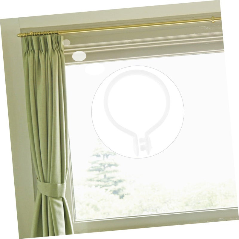30 Pack White Plastic Curtain Hooks Rings For Shower Bathroom Drapes - Image 4