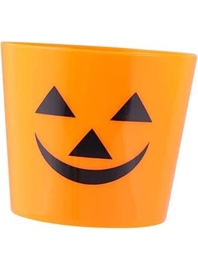Halloween Candy Storage Can Orange Bucket For Home Bar Party Decorations - Image 1
