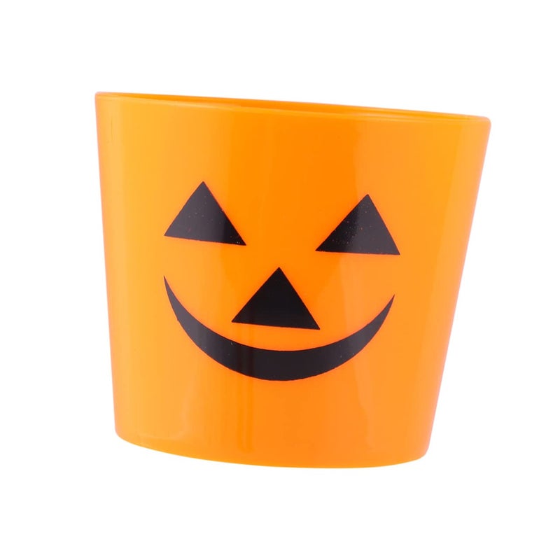 Halloween Candy Storage Can Orange Bucket For Home Bar Party Decorations - Image 2