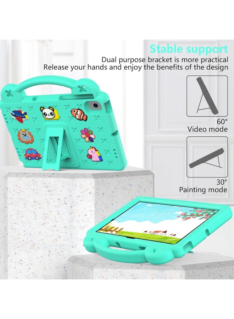 VKL Kids Case Compatible with Lenovo Tab M10 3rd Gen 10.1 inch (TB-328FU/TB-328XU) 2022, Heavy Duty EVA Foam Shockproof Cover Kids Proof Tablet Case with Stand (Mint Green) - Image 3