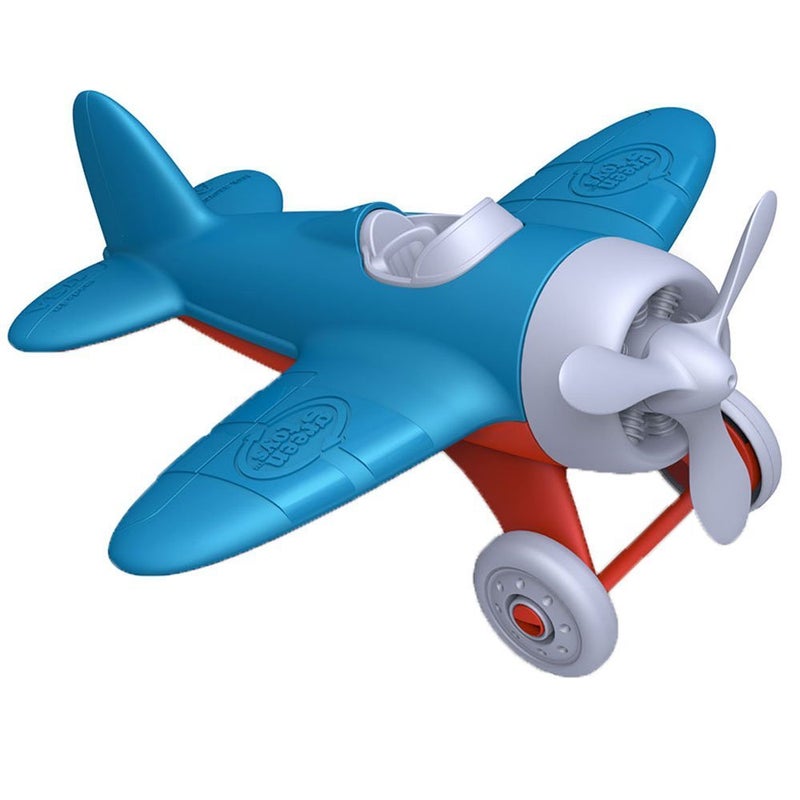 Green Toys Airplane BPA Phthalates Free Blue Air Transport Toy for Introducing Aeronautical Knowledge Improving Grasping Power Toy Vehicles - Image 2