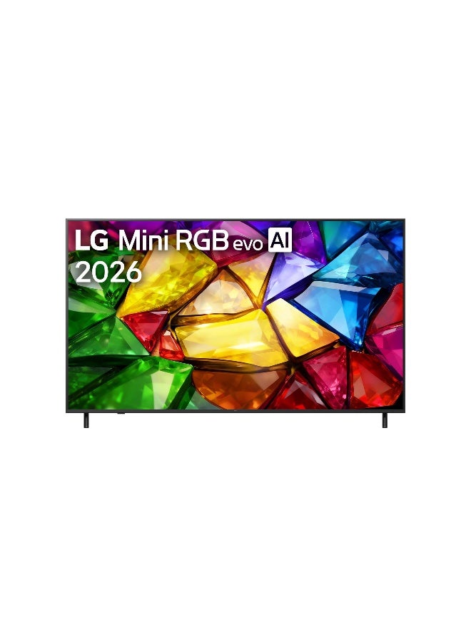 إل جي 75inch 4K Mini RGB Motion Booster 288Hz RGB Primary Color Pro α8 AI Processor 4K Gen3 Dolby Vision / HDR10 / HLG Precision Dimming Motion Pro AI Magic Remote webOS26 [2026] 75MRGB85B6C black - Image 1