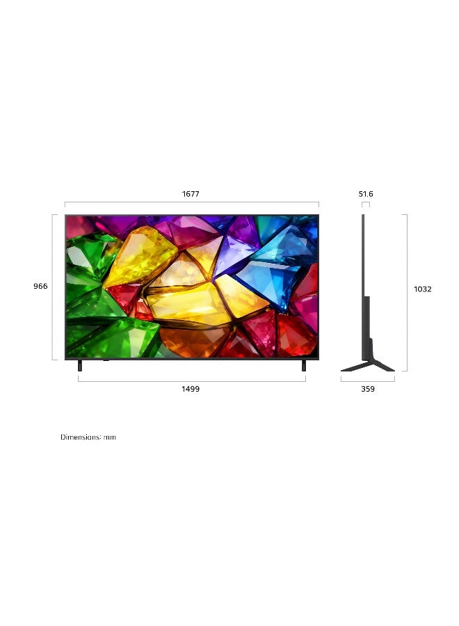 إل جي 75inch 4K Mini RGB Motion Booster 288Hz RGB Primary Color Pro α8 AI Processor 4K Gen3 Dolby Vision / HDR10 / HLG Precision Dimming Motion Pro AI Magic Remote webOS26 [2026] 75MRGB85B6C black - Image 3