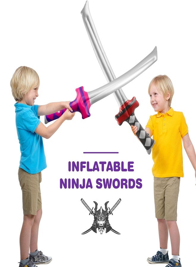 Fahacop 20 Pack 30 Inch Inflatable Katana Blow up Ninja Swords Inflatable Samurai Swords for Ninja Theme Birthday Cosplay Pool Party Supplies, 2 Colors - Image 3