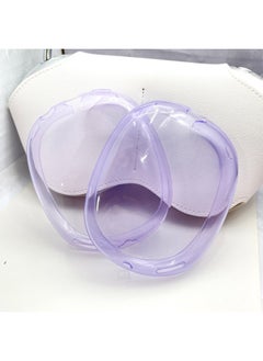 AirpodsMax Apple Headset Protective Cover For Apple Headset TPU Transparent Soft Shell Headset-Color:transparent Purple-Model:Applicable To Airpods Max