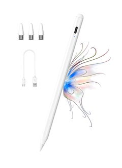 Generic Magnetic Stylus Pen for Touch Screens, 1.5mm POM Tablet Pen for Android and iOS, Stylus Pen for iPad/Pro/Air/Mini/iPhone/Samsung/Mobile Phones and Tablets (White)  - Image 1