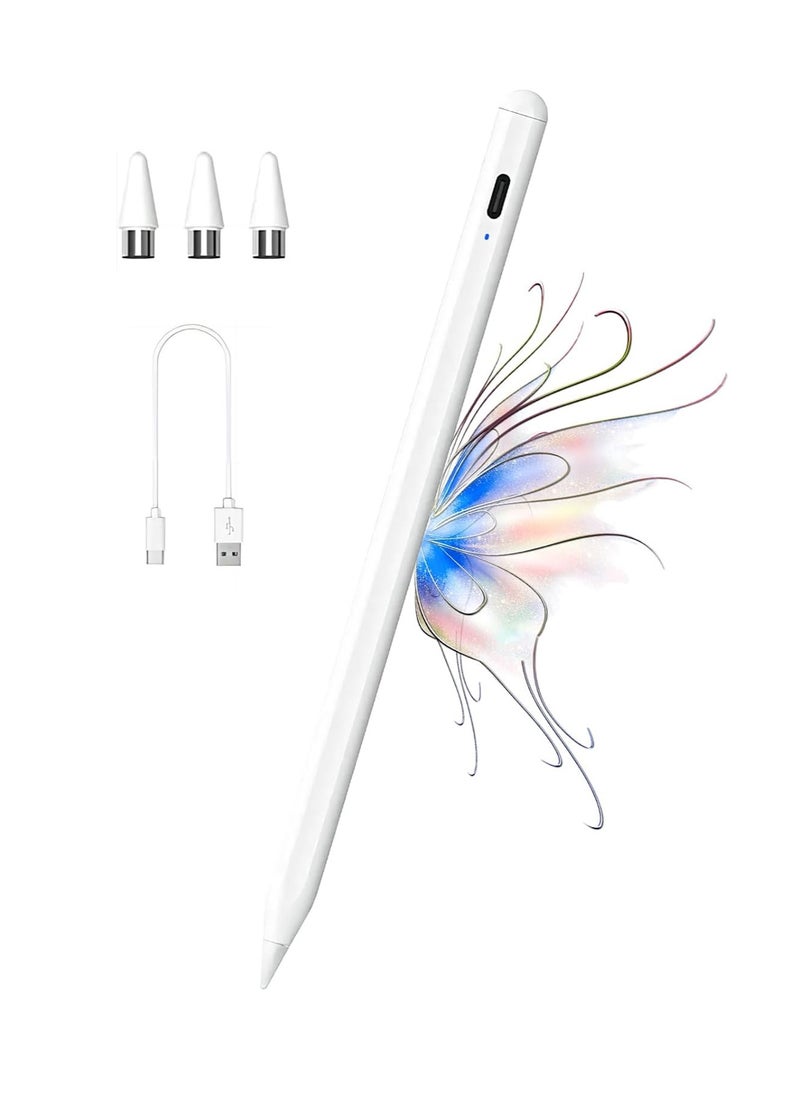 Generic Magnetic Stylus Pen for Touch Screens, 1.5mm POM Tablet Pen for Android and iOS, Stylus Pen for iPad/Pro/Air/Mini/iPhone/Samsung/Mobile Phones and Tablets (White)  - Image 1