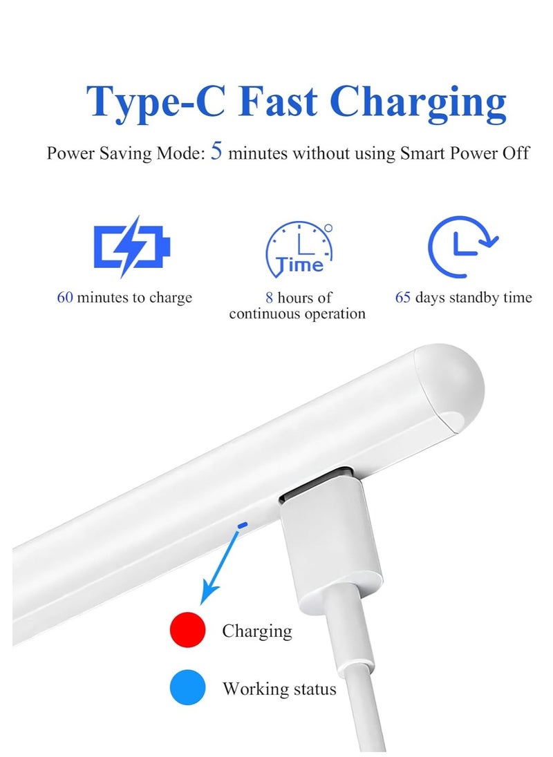 Generic Magnetic Stylus Pen for Touch Screens, 1.5mm POM Tablet Pen for Android and iOS, Stylus Pen for iPad/Pro/Air/Mini/iPhone/Samsung/Mobile Phones and Tablets (White)  - Image 3