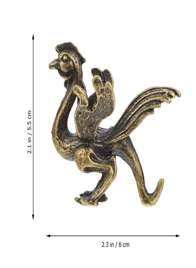 هيليلي تمثال هيلليلي للثروة والازدهار، تمثال طائر الفينيق، تمثال ذهبي للثروة، مناسب لتزيين المنزل والمكتب، ديكور فنغ شوي صيني - Image 5