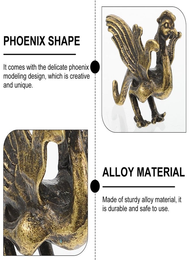 هيليلي تمثال هيلليلي للثروة والازدهار، تمثال طائر الفينيق، تمثال ذهبي للثروة، مناسب لتزيين المنزل والمكتب، ديكور فنغ شوي صيني - Image 3