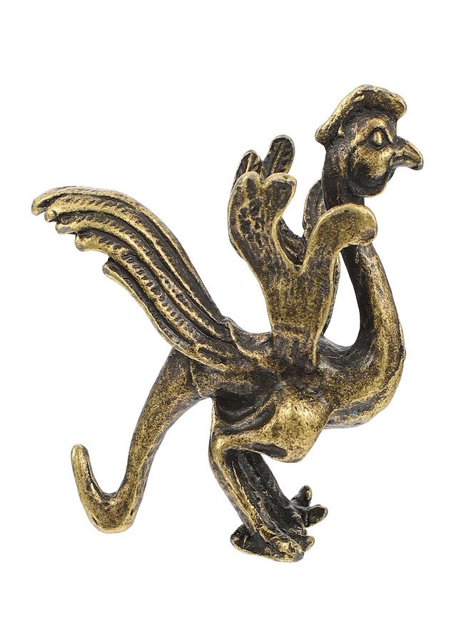 هيليلي تمثال هيلليلي للثروة والازدهار، تمثال طائر الفينيق، تمثال ذهبي للثروة، مناسب لتزيين المنزل والمكتب، ديكور فنغ شوي صيني - Image 1