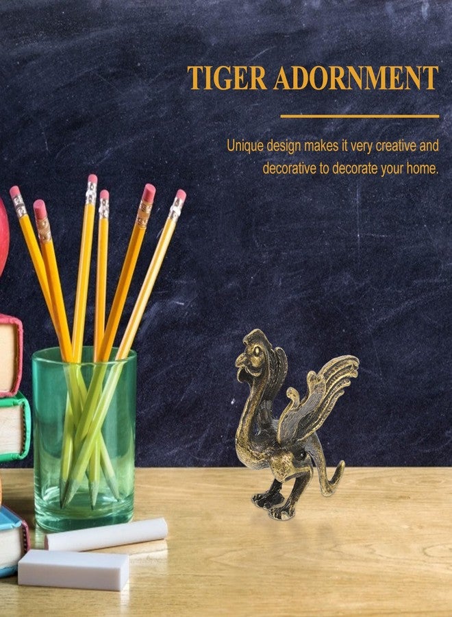 هيليلي تمثال هيلليلي للثروة والازدهار، تمثال طائر الفينيق، تمثال ذهبي للثروة، مناسب لتزيين المنزل والمكتب، ديكور فنغ شوي صيني - Image 2