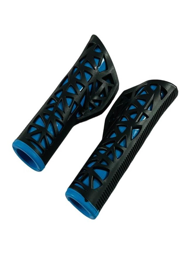 Aywal Cycle Handle Grip 24-29 Inch Bicycle Hand Grip 125mm Length Soft Rubber Non Toxic Anti-Slip MTB/City Dual Colored (Color As Per Availability) - Image 1