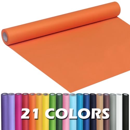 PH PERKHOMY PerkHomy OrangeRed Kraft Paper Roll 17.5" x 960" (80') for Gift Wrapping Bouquet Flower Art Painting Craft Writing Packaging Shipping 80GSM 55LB (OrangeRed, 17.5" x 80') - Image 1