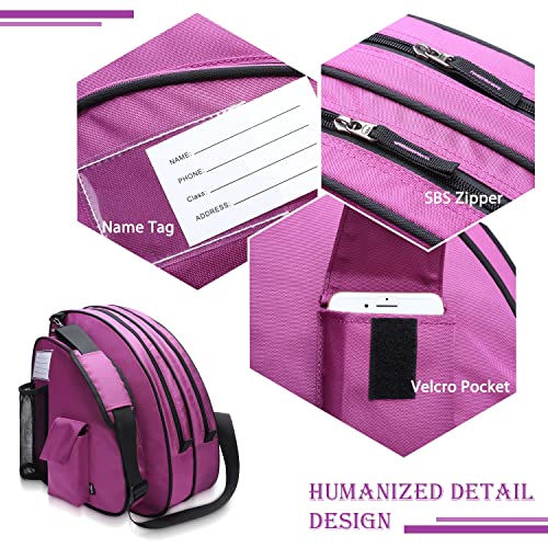 TOPOWN Inline Skate Bag for Boys & Girls - Men's & Women's Roller Skate Bag - Premium Black, Rose Red, Pink - Image 5