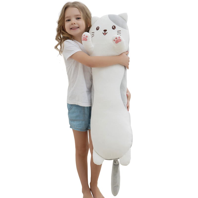 Dalmao 35.4" Cat Stuffed Animal, Soft Long Pillow Doll Cute Cartoon Kitten Plush Hugging Pillow Plushies Toy Gift for Kids, Girls, Halloween, Christmas, Thanksgiving, Birthdays - Image 1
