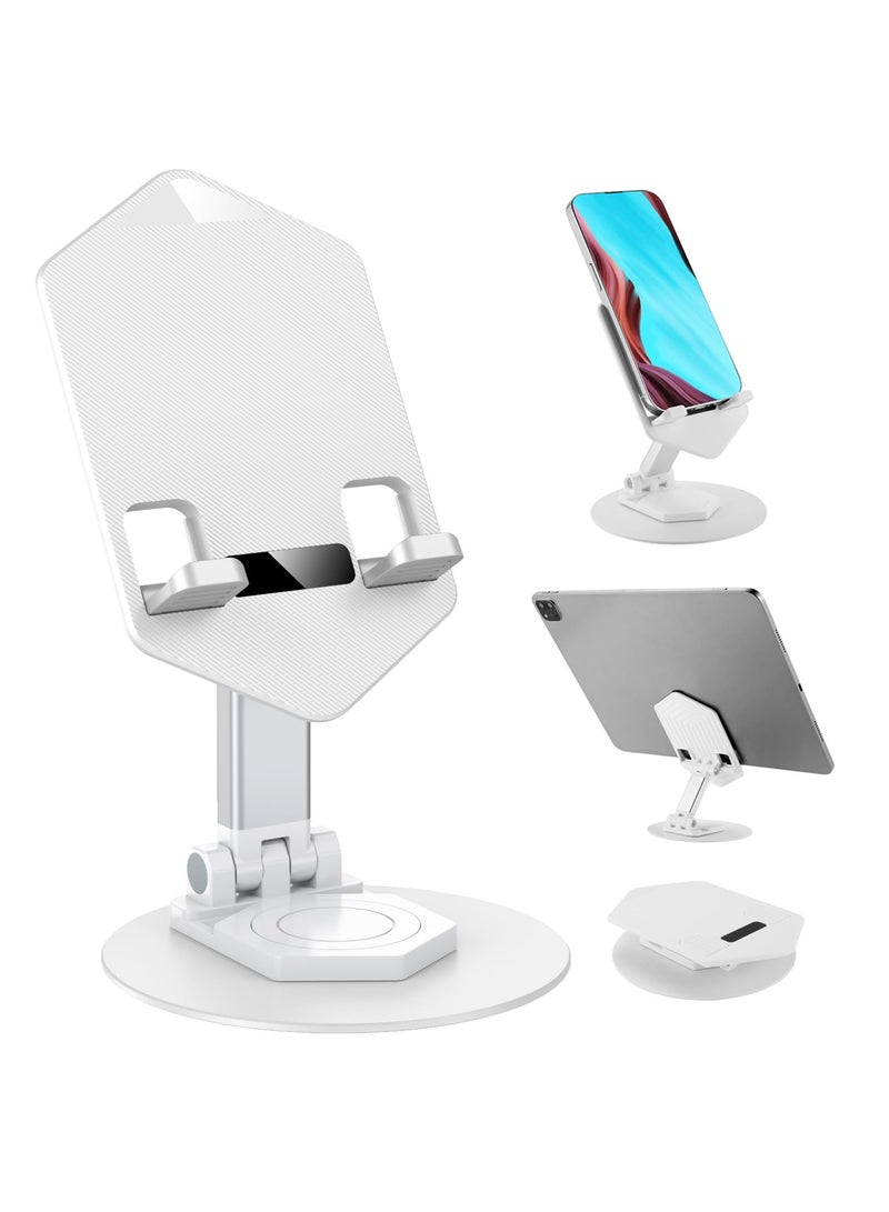 SYOSI Rotatable Cell Phone Tablet Stand Adjustable Foldable and Portable Stand for Desk and Office Use Phone Tablet Stands for iPhone iPad Stable Anti-slip Super Load bearing Ergonomic Design  - Image 1