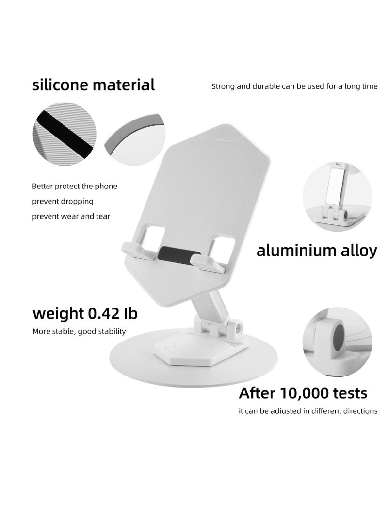 SYOSI Rotatable Cell Phone Tablet Stand Adjustable Foldable and Portable Stand for Desk and Office Use Phone Tablet Stands for iPhone iPad Stable Anti-slip Super Load bearing Ergonomic Design  - Image 3