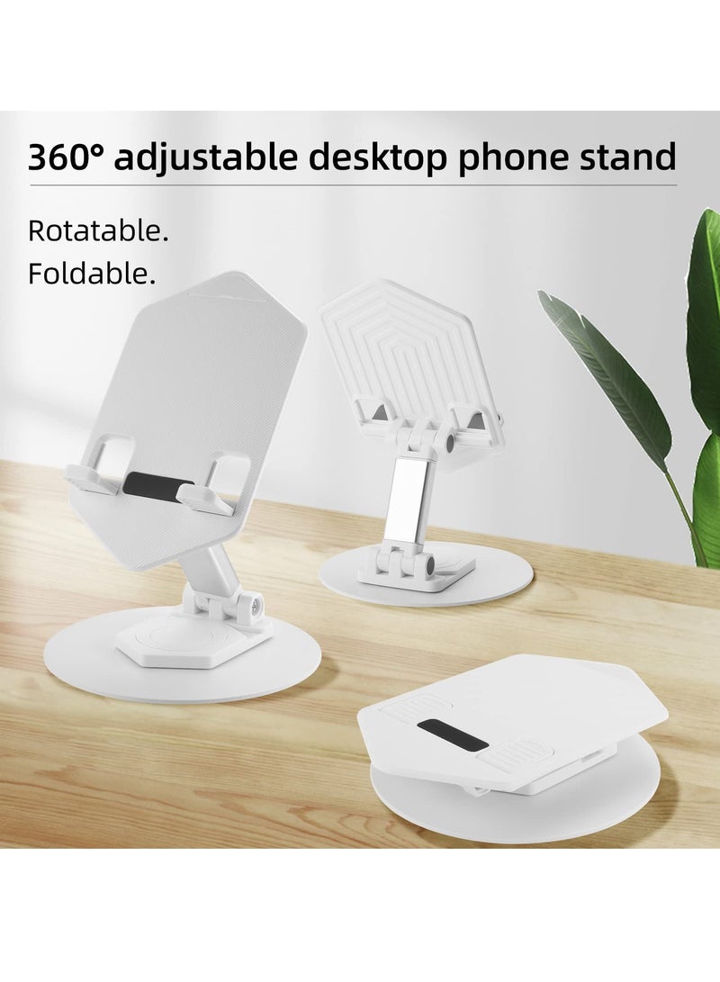 SYOSI Rotatable Cell Phone Tablet Stand Adjustable Foldable and Portable Stand for Desk and Office Use Phone Tablet Stands for iPhone iPad Stable Anti-slip Super Load bearing Ergonomic Design  - Image 4