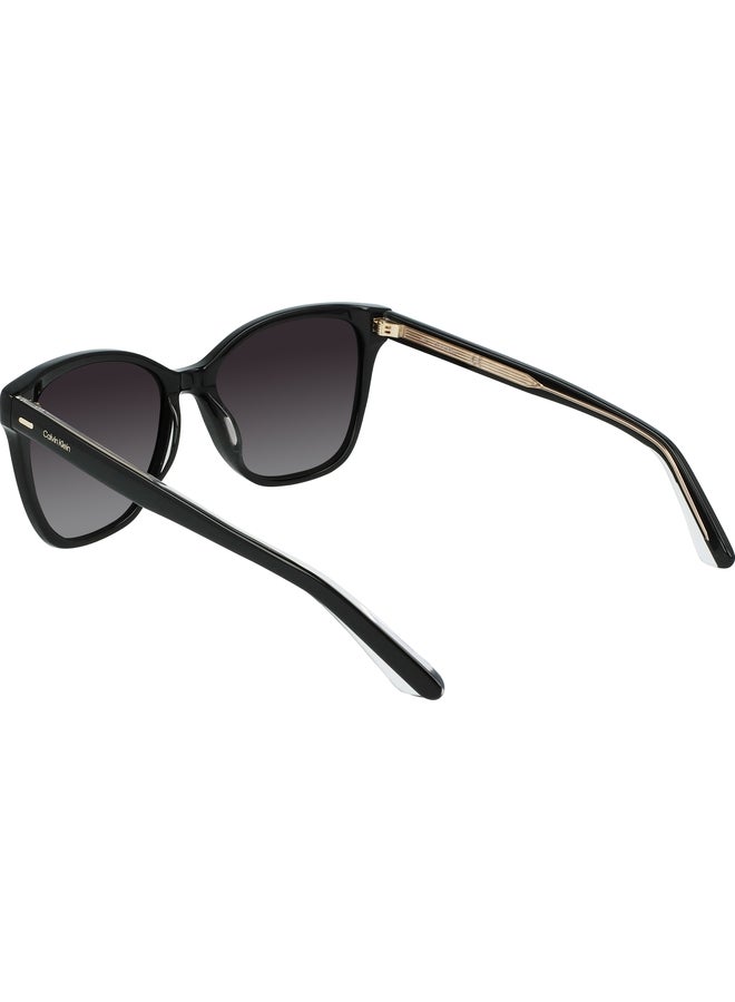 CALVIN KLEIN FULL RIM ACETATE MODIFIED RECTANGLE CALVIN KLEIN SUN CK21529S N 5516 (001) BLACK - Image 3