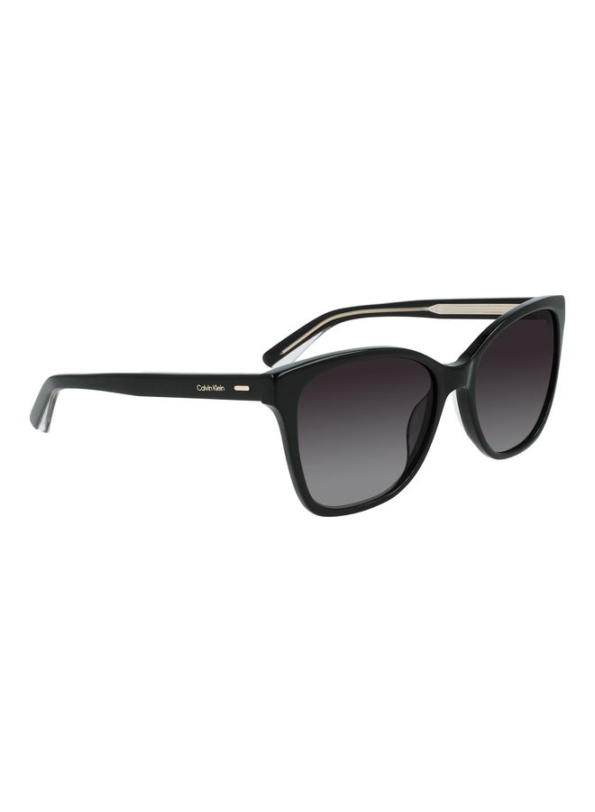 CALVIN KLEIN FULL RIM ACETATE MODIFIED RECTANGLE CALVIN KLEIN SUN CK21529S N 5516 (001) BLACK - Image 1