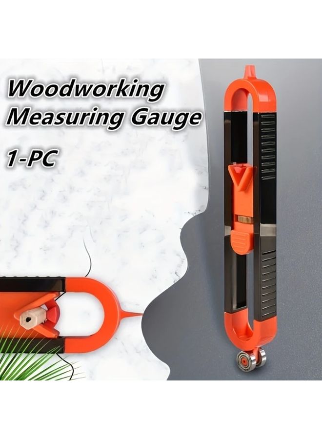 1 Pc Adjustable Scribing Ruler With Lock Precision Woodworking Measuring Gauge Tool - Image 1