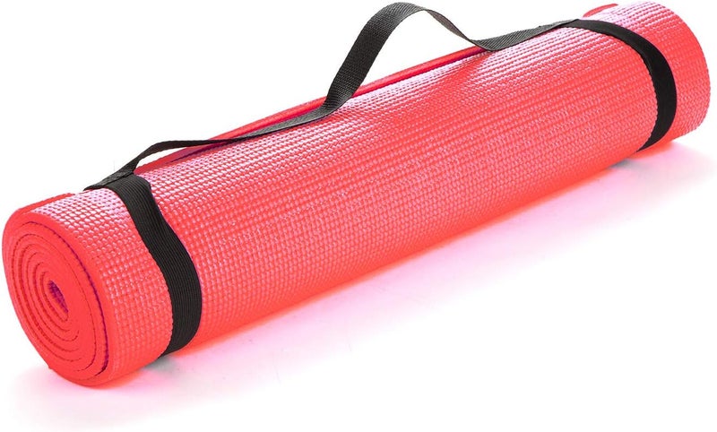مايند ريدر YOGAPVC-PUR حصيرة يوغا ولياقة وتمارين رياضية سميكة جدًا متعددة الأغراض مع حزام حمل، عالية الكثافة ومقاومة للتمزق - Image 1