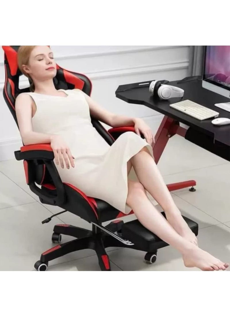 GT-Wheel - Ergonomic Office Gaming Chair High Back Computer Chair with Footrest 360° Swivel and Lumbar Support - Image 1