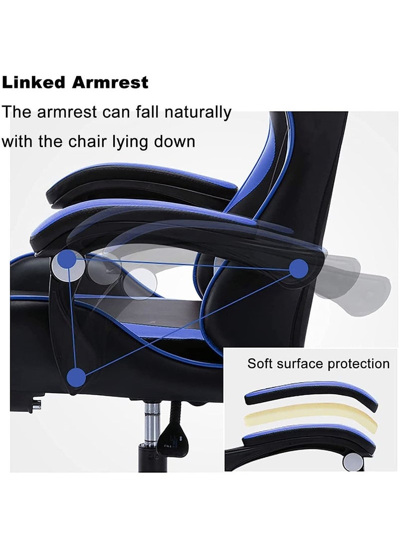 GT-Wheel - Ergonomic Office Gaming Chair High Back Computer Chair with Footrest 360° Swivel and Lumbar Support - Image 1