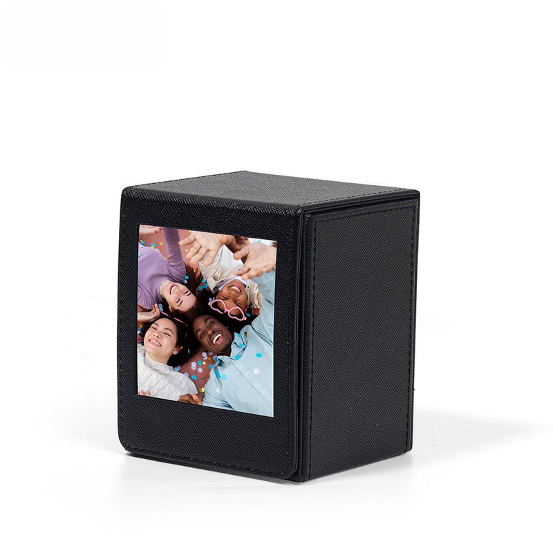 High-End Portable Photo Display and Storage Integrated Game Card Box Pvc Large-Capacity Polaroid Sq Photo Box(Black, SQ) - Image 4