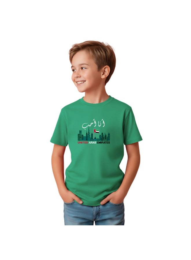 PRINTSHOP4ME UAE  Celebrating National Day Printed Kids Round Neck T-Shirt for Boys - Image 3