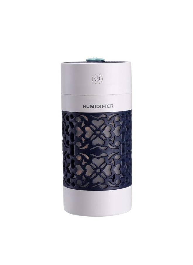 yongsheng Portable Air Humidifier With LED Night Lamp And Mini Fan Blue，Cool Mist Humidifier - for Bedroom, Cars, and More - Auto-Off, Quiet Operation for Improved Indoor Air Quality  - Image 1