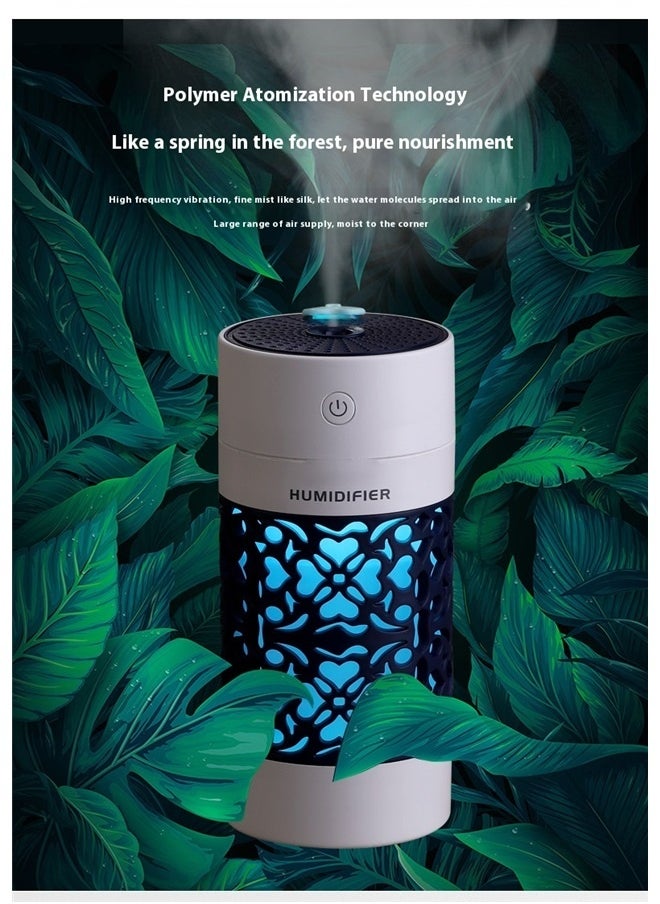 yongsheng Portable Air Humidifier With LED Night Lamp And Mini Fan Blue，Cool Mist Humidifier - for Bedroom, Cars, and More - Auto-Off, Quiet Operation for Improved Indoor Air Quality  - Image 5
