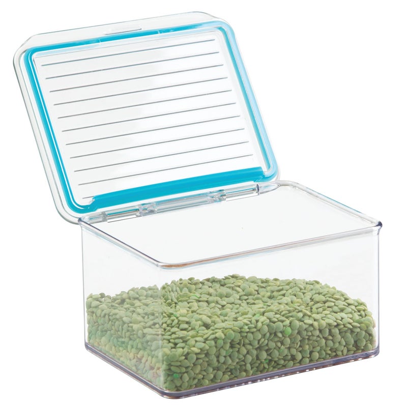 InterDesign iDesign Plastic BPA-Free Pantry Food Storage Organizer Bin with Air-Tight Hinged Lid  1.5 Quart Container for Kitchen  Fridge  Freezer  Cabinet  5.5"" x 6.6"" x 3.7"" - Clear - Image 3