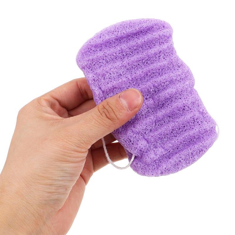 Purple Konjac Sponge Exfoliating Body Scrubber For Deep Cleansing Shower And Bath - Image 5