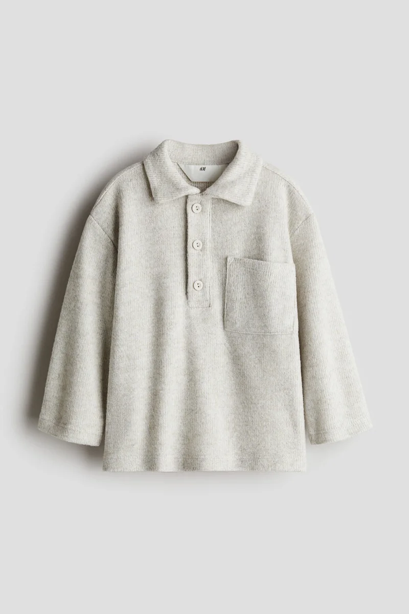 H&M Rib-Knit Polo Shirt