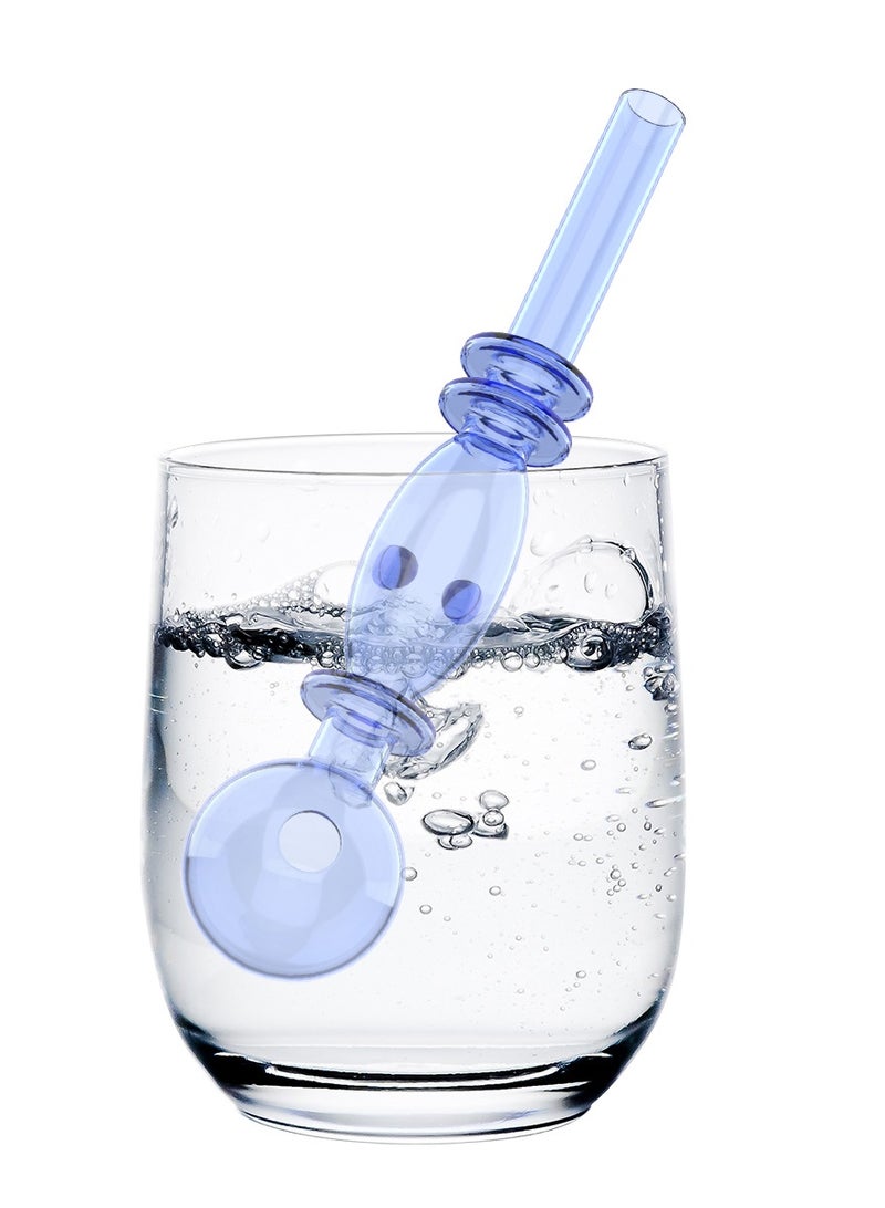 زجاج الشرب القش قابلة لإعادة الاستخدام ، شفافة ودائمة ، مناسبة للعصير / المشروب / القهوة / الحليب / الشاي