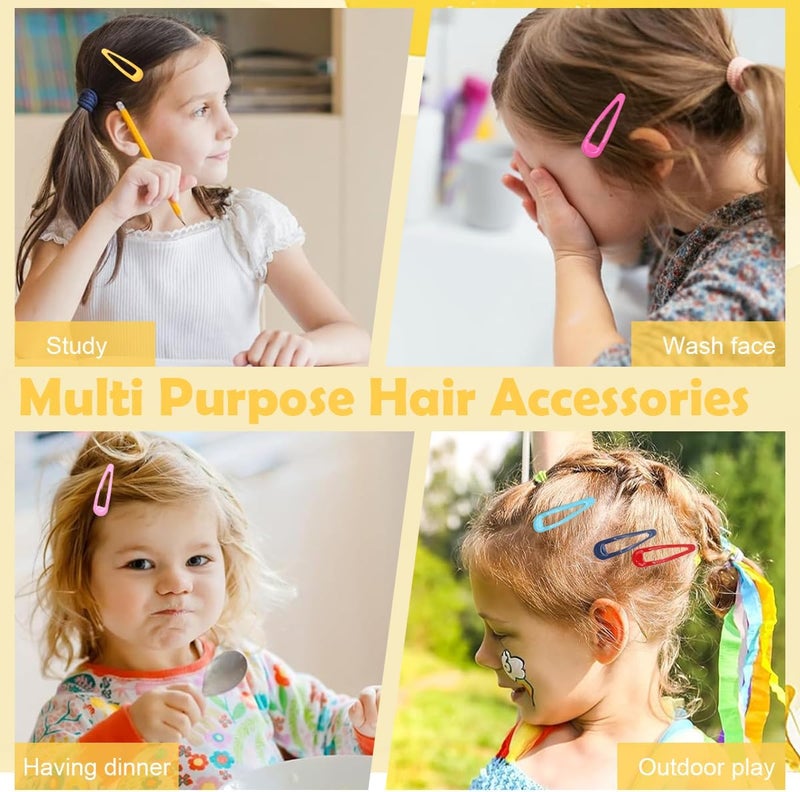 Hannea ® 40Pcs Rainbow Candy Color Hair Clips for Girls Women, Colorful Alloy Snap Tic Tac Hair Pins with Mesh Drawstring Bag, Daily Use Bangs Accessories BB Hairclips - Image 4