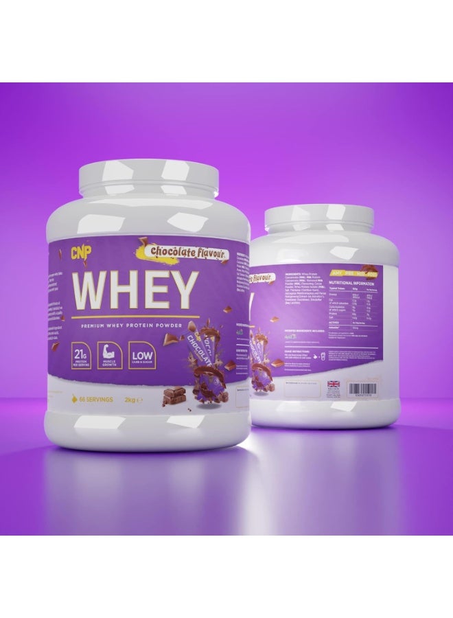 CNP Professional Whey Protein Chocolate 2kg 66 Servings – Premium Whey Protein Powder with 21g Protein Per Serving - Image 3