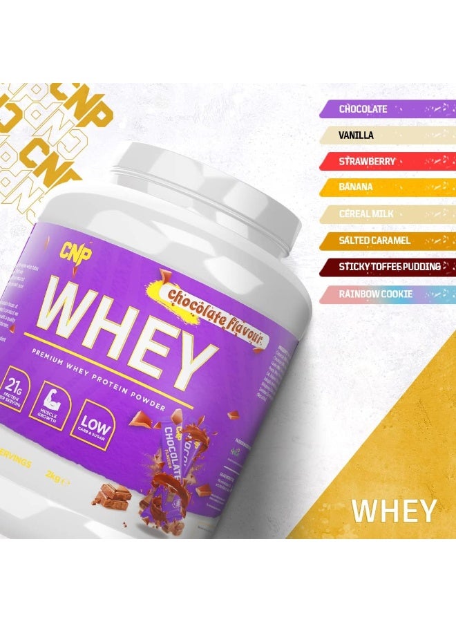 CNP Professional Whey Protein Chocolate 2kg 66 Servings – Premium Whey Protein Powder with 21g Protein Per Serving - Image 4