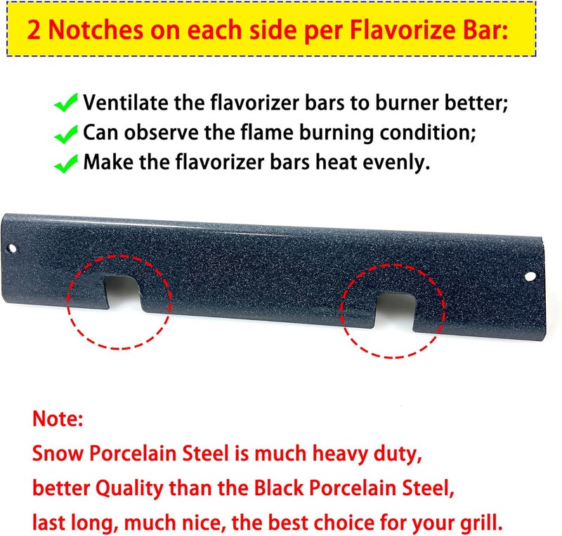 Direct store Parts Kit DG270 15.3” 7636 Snow Porcelain Flavorizer Bars & 69787 Grill Burner Tubes for Weber Spirit & GS4 Spirit II 300 Series Spirit E-310 E-320 S-320 E/S330 with Front Mounted Control - Image 5