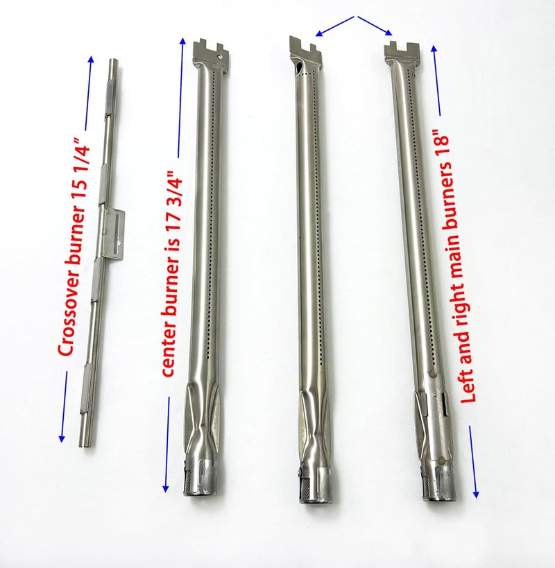 Direct store Parts Kit DG270 15.3” 7636 Snow Porcelain Flavorizer Bars & 69787 Grill Burner Tubes for Weber Spirit & GS4 Spirit II 300 Series Spirit E-310 E-320 S-320 E/S330 with Front Mounted Control - Image 2