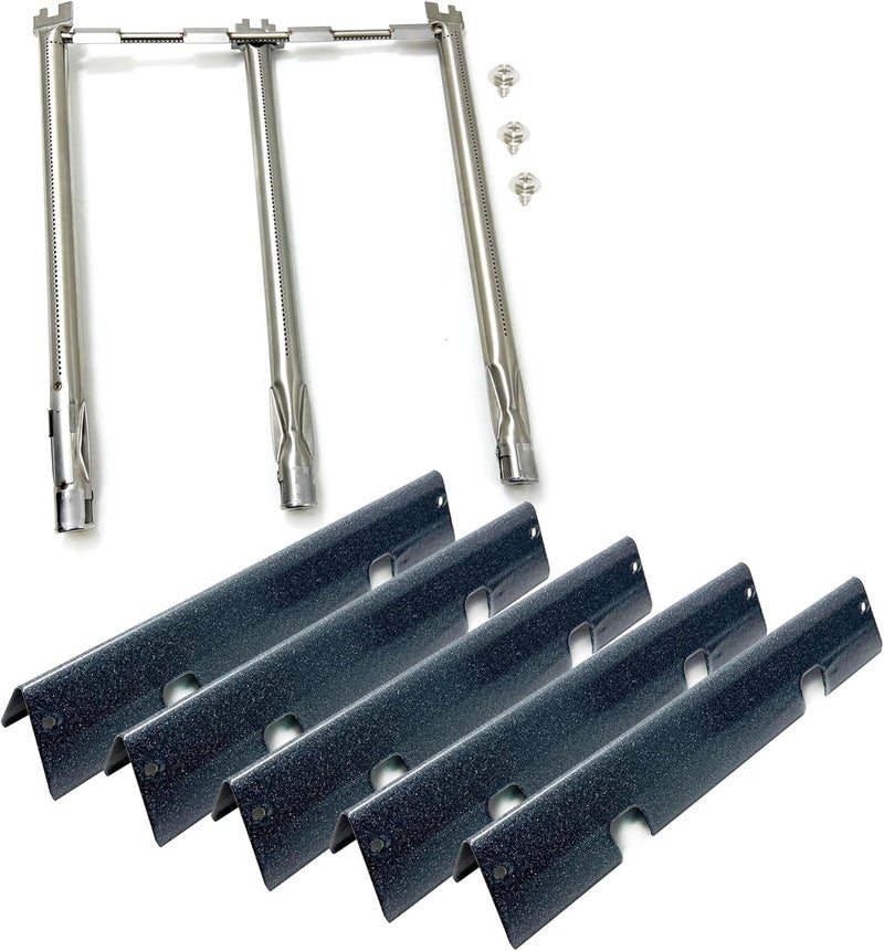 Direct store Parts Kit DG270 15.3” 7636 Snow Porcelain Flavorizer Bars & 69787 Grill Burner Tubes for Weber Spirit & GS4 Spirit II 300 Series Spirit E-310 E-320 S-320 E/S330 with Front Mounted Control - Image 1