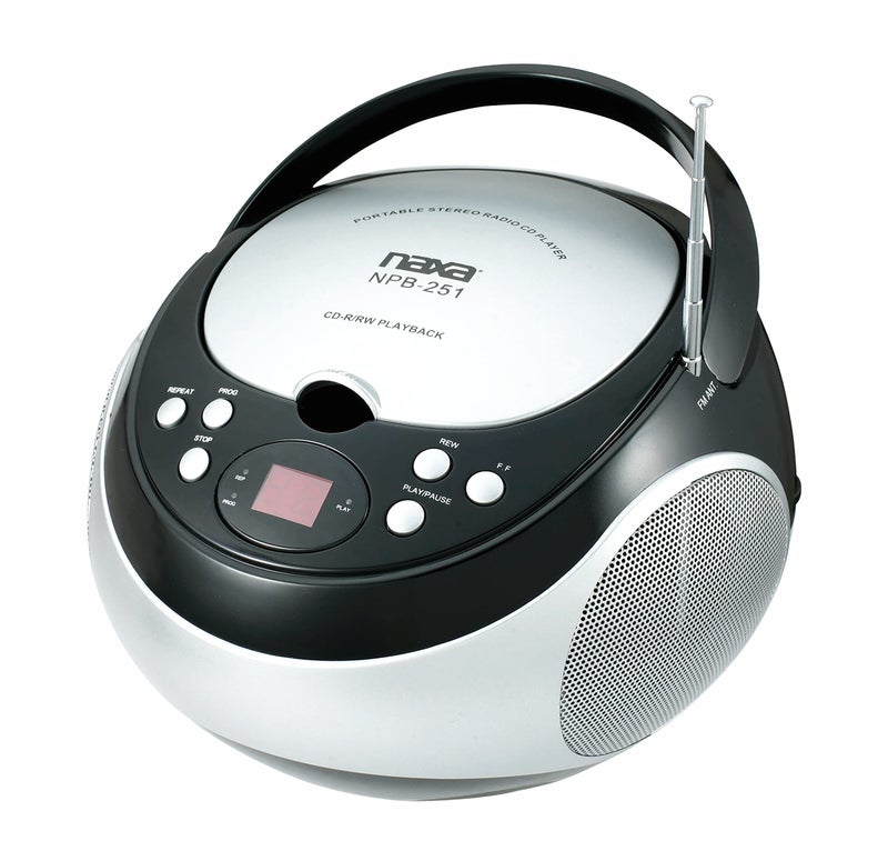 Naxa Electronics NPB-251 Portable CD Player with AM/FM Stereo Radio, Black - Image 2
