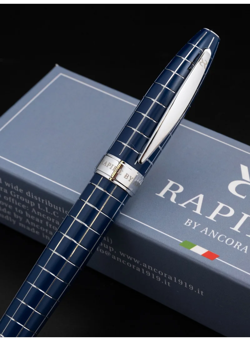 Ancora Rapide Classic Zeppelin Blue Ballpoint Pen – Limited Edition, Italian Craftsmanship