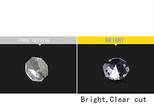 CRYSTA WORLD 4-Lights Chandelier K9 Crystal Chandelier Light Fixture,Modern Flush Mount Ceiling Light Fixtures Raindrop Chandelier-AC/DC,H10 x D12 - Image 5