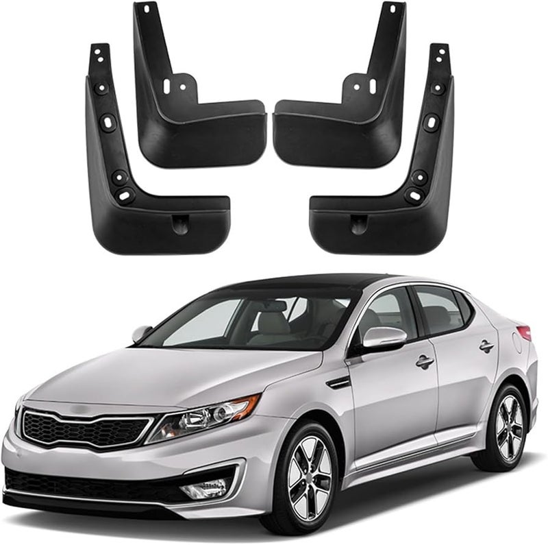 4PCS Black Mud Flaps Splash Guards Compatible with Kia Optima K5 2011 2014 - Image 4
