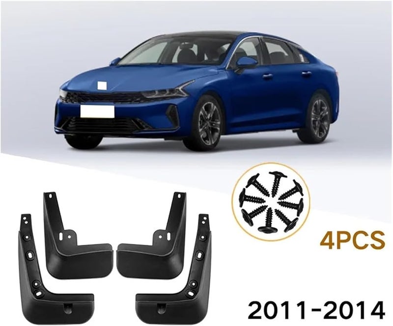 4PCS Black Mud Flaps Splash Guards Compatible with Kia Optima K5 2011 2014 - Image 2