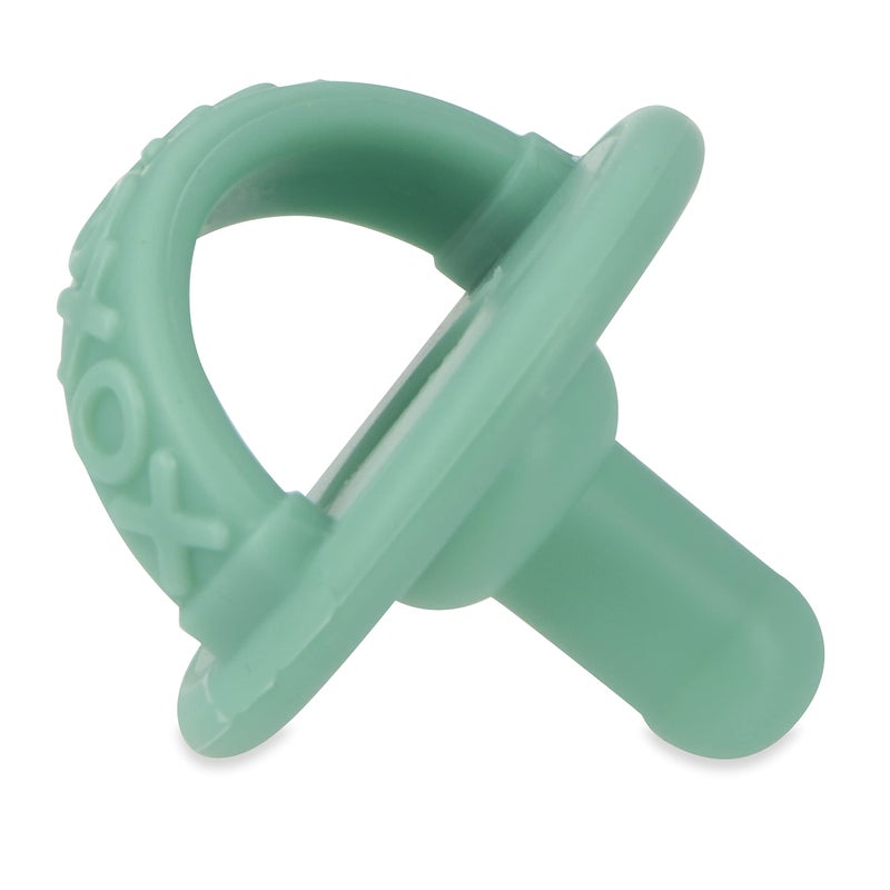 Nuby 2 Pack Silicone Pacifier with Natural Cherry Shaped Nipple - 0+ Months, 2 Pack, Colors May Vary - Image 4